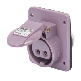 Presa CEE Fissa da Incasso Viola 2P 16A 24V Cablaggio a Vite Gewiss 62265