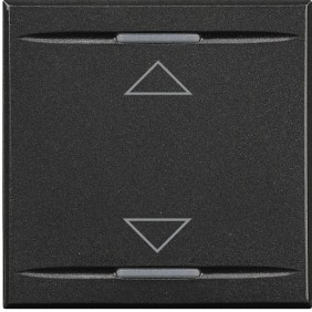 Copritasto 2 Funzioni Con Simbolo SU GIU' con Lenti Illumiabili 2 Posti Serie Civili Bticino Axolute Scura HS4911/2AH