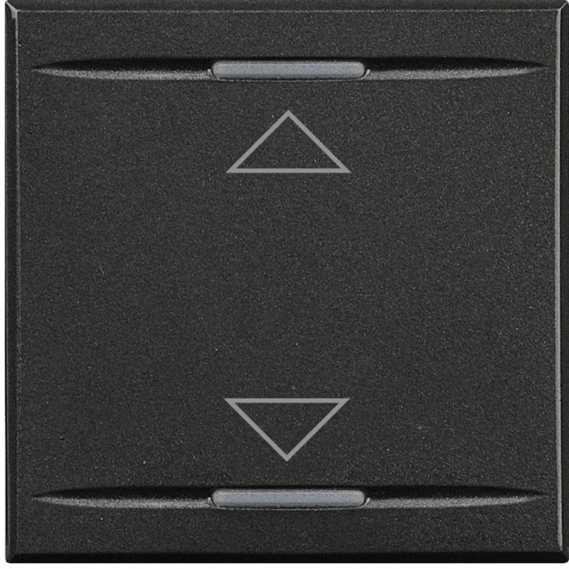 Copritasto 2 Funzioni Con Simbolo SU GIU' con Lenti Illumiabili 2 Posti Serie Civili Bticino Axolute Scura HS4911/2AH