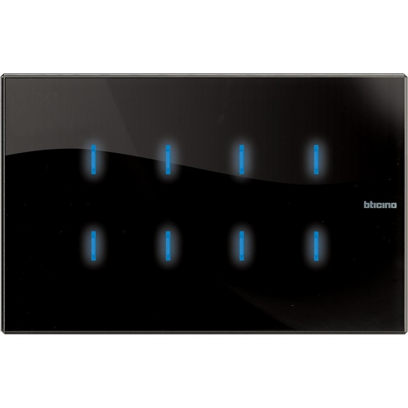 Comando Nighter a Sfioramento 4 Posti Serie Civili Bticino Axolute Scura HS4657M4