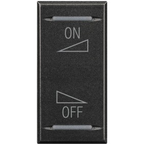 Copritasto 2 Funzioni Con Simbolo ON OFF regolazione 1 Posto Serie Civili Bticino Axolute Scura HS4911AI