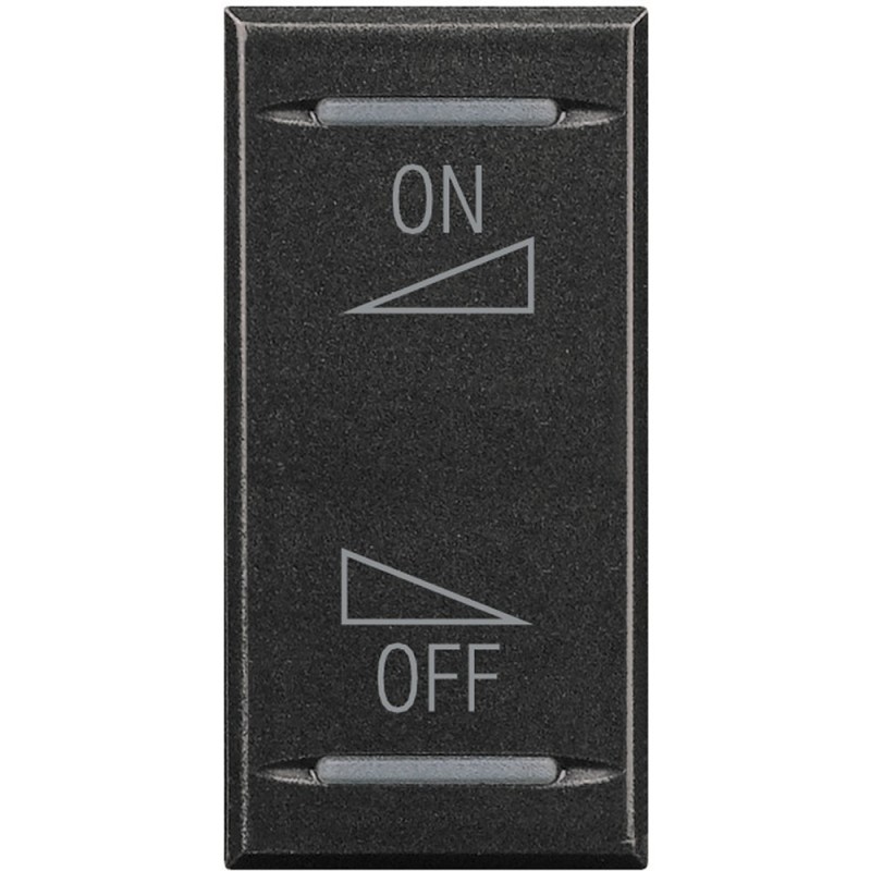 Copritasto 2 Funzioni Con Simbolo ON OFF regolazione 1 Posto Serie Civili Bticino Axolute Scura HS4911AI