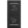 Copritasto 2 Funzioni Con Simbolo ON OFF regolazione 1 Posto Serie Civili Bticino Axolute Scura HS4911AI