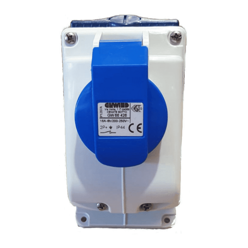 Presa Fissa interbloccata 2P+T 16A 220V IP44 Gewiss 66426