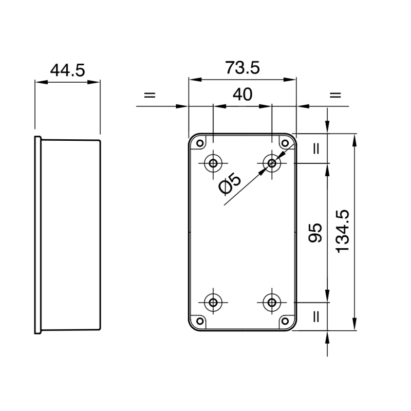 Cassetta di fondo per Prese Interbloccate IP55 Gewiss 66496