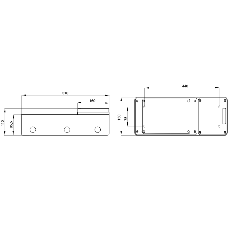 Base Vuota da parete verticale 1 Presa 63A IP555 Gewiss 66693