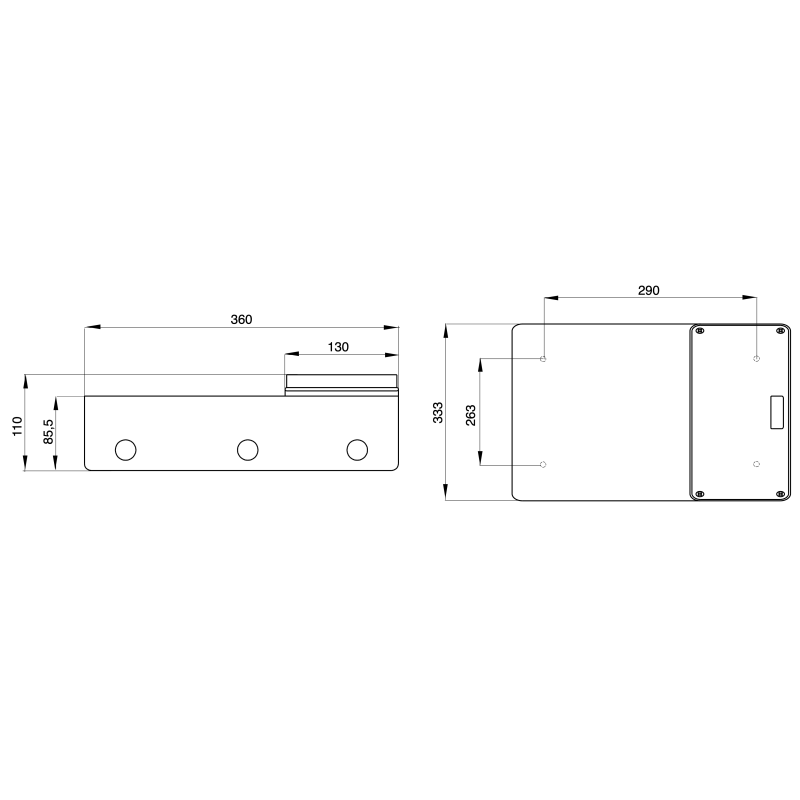 Base Vuota da parete verticale 3 Prese IP55 Gewiss 66694
