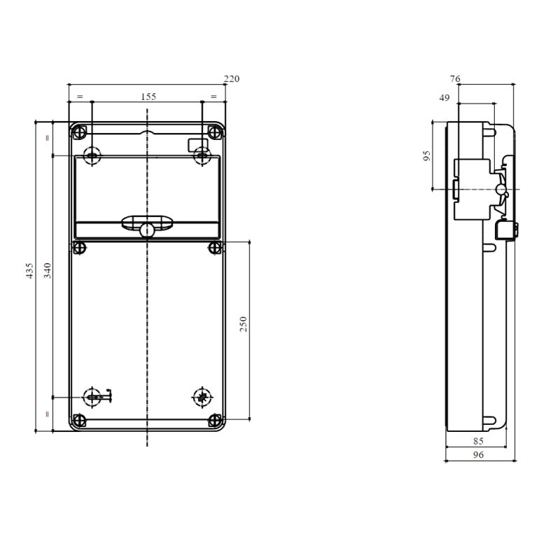 Quadretto 10 Moduli con 4 flange per prese CEE incasso Gewiss GW68003N