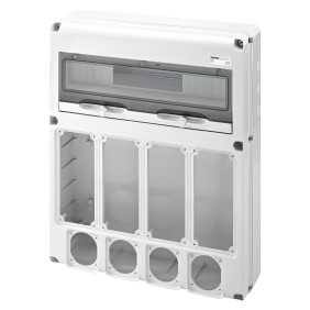 Quadretto 20  Moduli 8 flange per prese CEE e per prese interbloccate