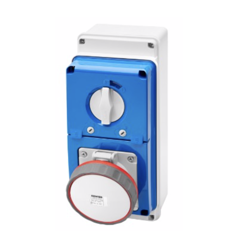 Presa interbloccata con Portafusibili 3P+T 63A 380V IP67 Gewiss 67252N