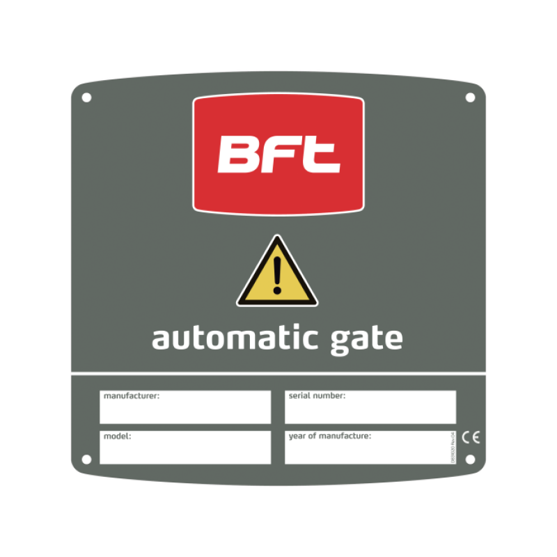 Cartello di segnalazione e Avvertimento BFT CMS