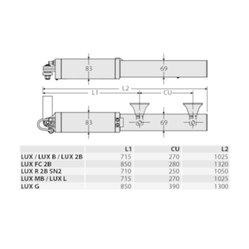 Motore Oleodinamico 220V per Cancelli a battente fino a 300Kg e 2Mt di lunghezza BFT LUX B
