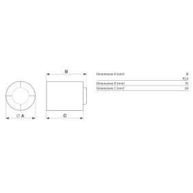 Dimensioni aspiratore elicoidale da condotto GHOST Vortice 11110