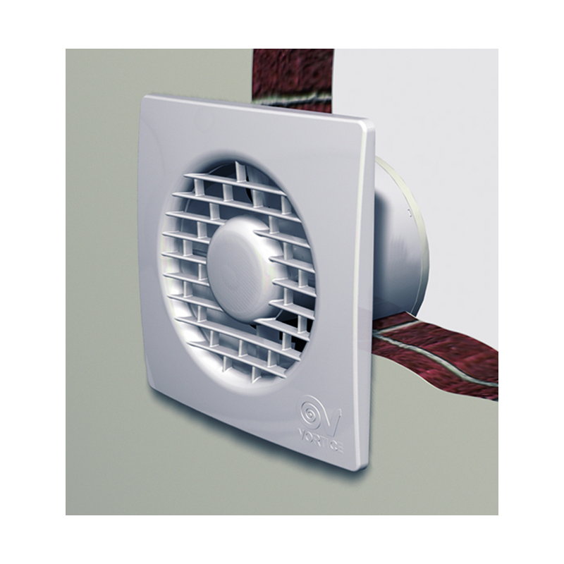 Aspiratore diametro 90 elicoidale da muro PUNTO FILO MF 90/3.5" Vortice 11122