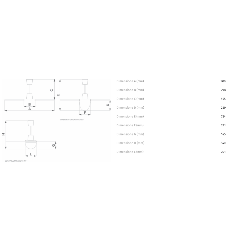 Ventilatore a Soffitto con Pale diametro 90mm Vortice Nordik Evolution 90 Bianco