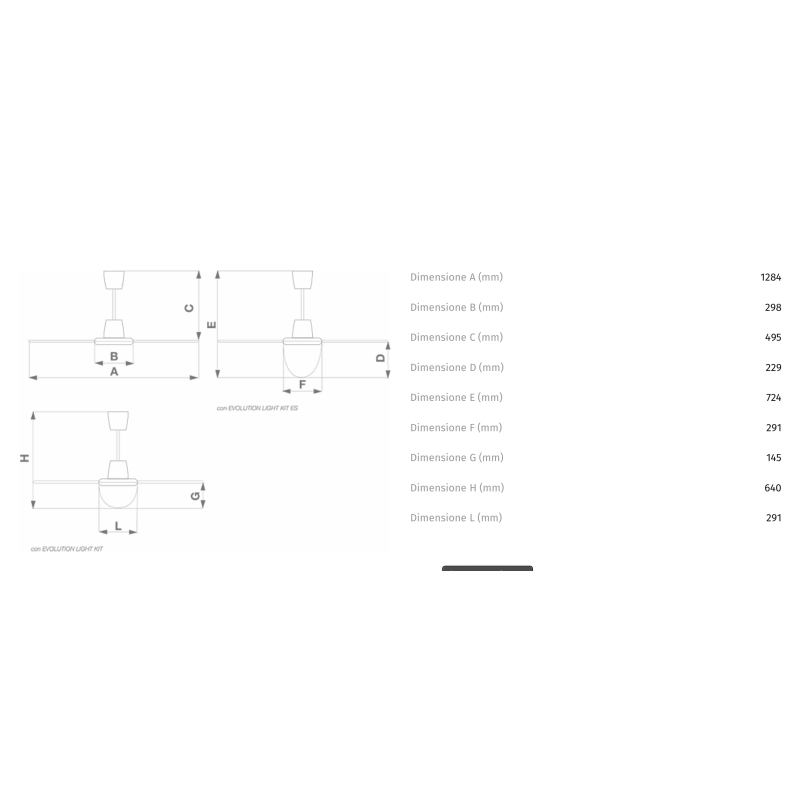 Ventilatore a Soffitto con Pale diametro 1200mm Vortice Nordik Evolution 120 Bianco