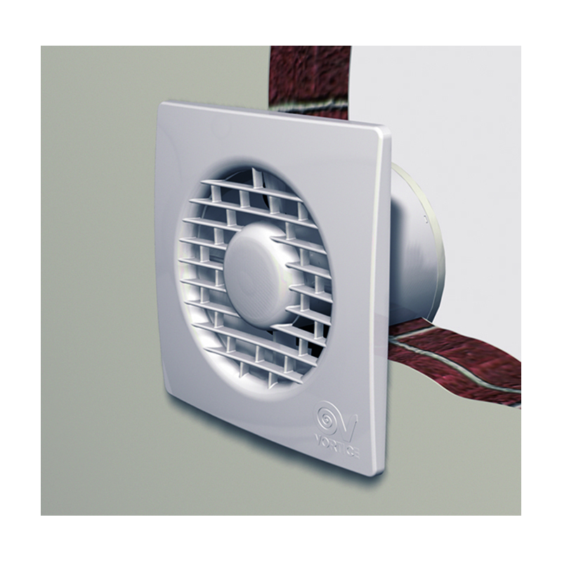 Aspiratore diametro 150 elicoidale da muro PUNTO FILO MF Vortice 11125