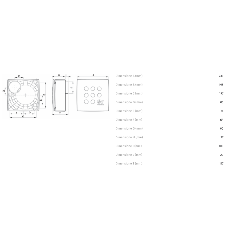 Aspiratore Centrifugo da Condotto diametro 100 Vortice Micro 100