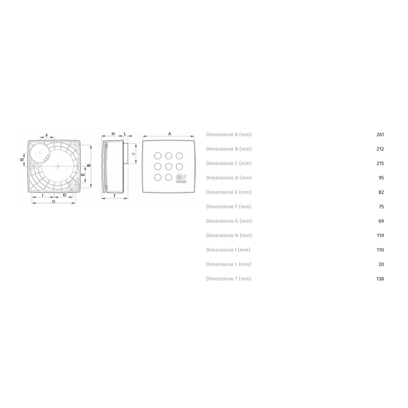 Aspiratore Centrifugo da Condotto diametro 100 a 2 Velocità Vortice Medio