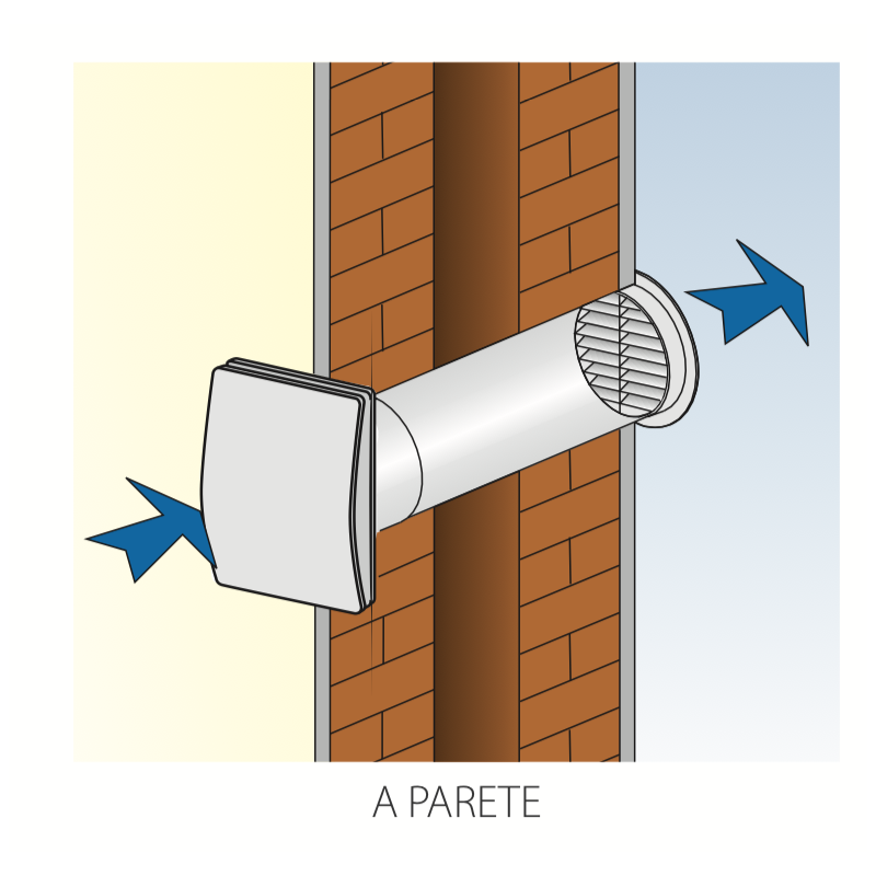 Aspiratore Elicoidale con Timer da Parete e da Soffitto Elegance 100 Elicent 2EL0000