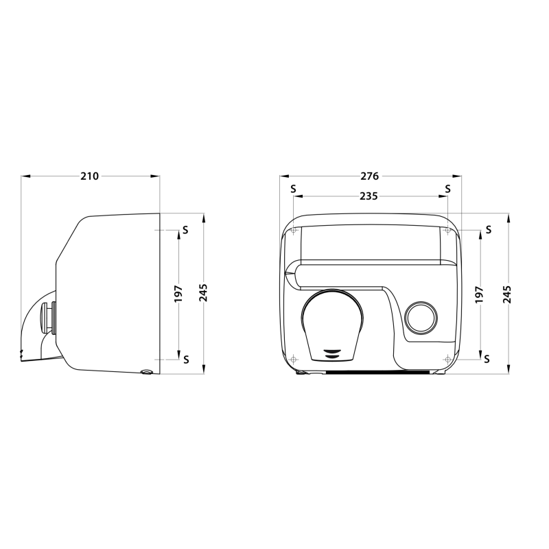 Asciugamano Elettrico Manuale HD 300  antivandalo Elicent 3EL3100