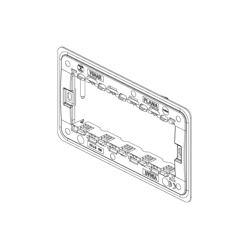 Supporto Vimar Plana 5 moduli per scatole rettangolari 14609