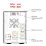 Gruppo di Continuità 1500VA/900W Inverter per apparecchi elettronici NPW1500 Riello ANPW1K5AA5
