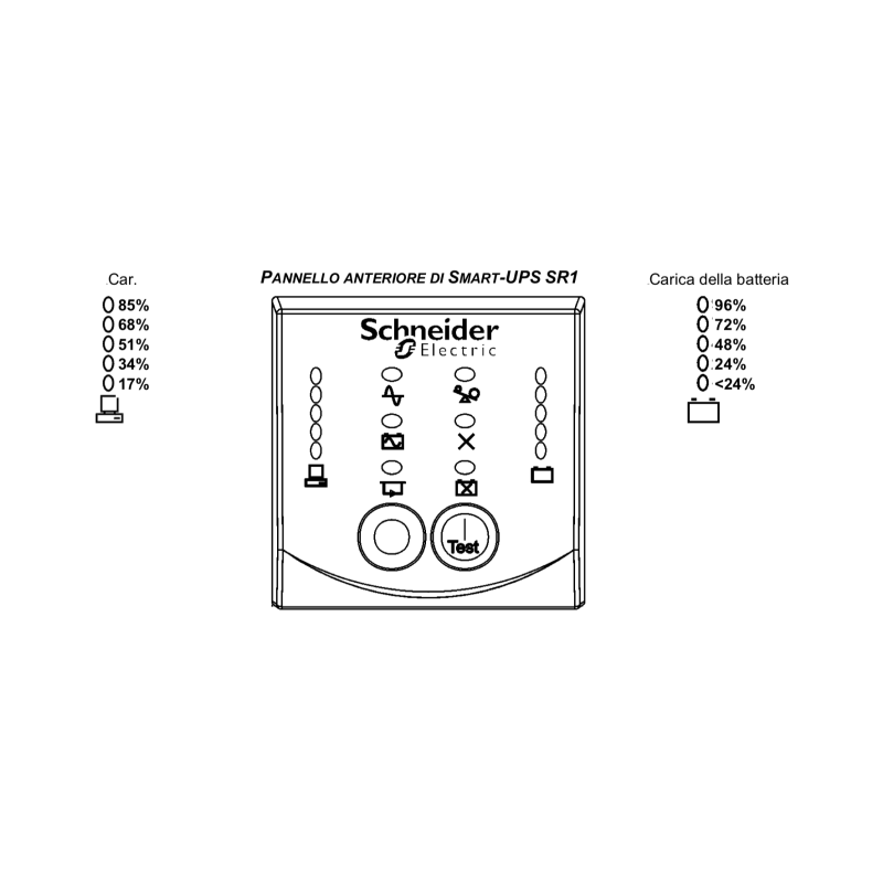 Gruppo di continuità 5000VA 220V con Morsettiera On Line UPS Schneider SRVS6KI