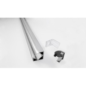 Profilo in Alluminio da 2Mt per Strisce Led Angolare con Diffusore Opale Nobile BARRA/6/S