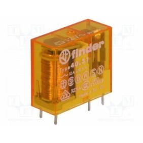 Mini relè per circuito stampato ed a innesto bobina 12V AC 1 contatto Finder 40318012