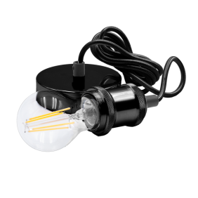 Portalampada a Sospensione Nero con Attacco Lampada E27 Century Fusion 150 FSNE-150