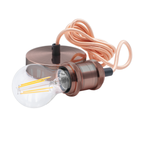 Portalampada a Sospensione Rame Anticato con Attacco Lampada E27 Century Fusion 150 FSRGV-150