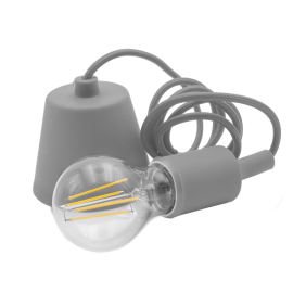 Portalampada a Sospensione Grigio con Attacco Lampada E27 Century Fantasy FTGR-150