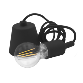 Portalampada a Sospensione Nero E27 Century Fantasy FTNE-150