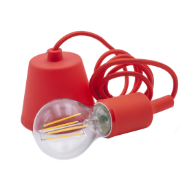 Portalampada a Sospensione Rosso con Attacco Lampada E27 Century Fantasy FTRO-150