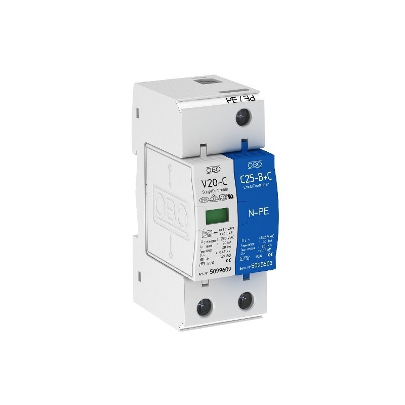 Scaricatore di sovratensione 1P+N di tipo 2 Obo 5094650