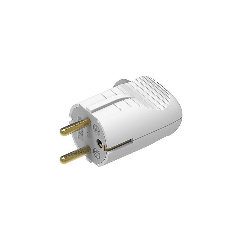 Spina volante Bticino 2P+T 1016A stdandard tedescoitaliano bianca S2020DE