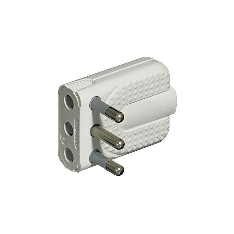 Spina Bticino 2P+T 16A salvaspazio colore avorio orientabile S2466TAE