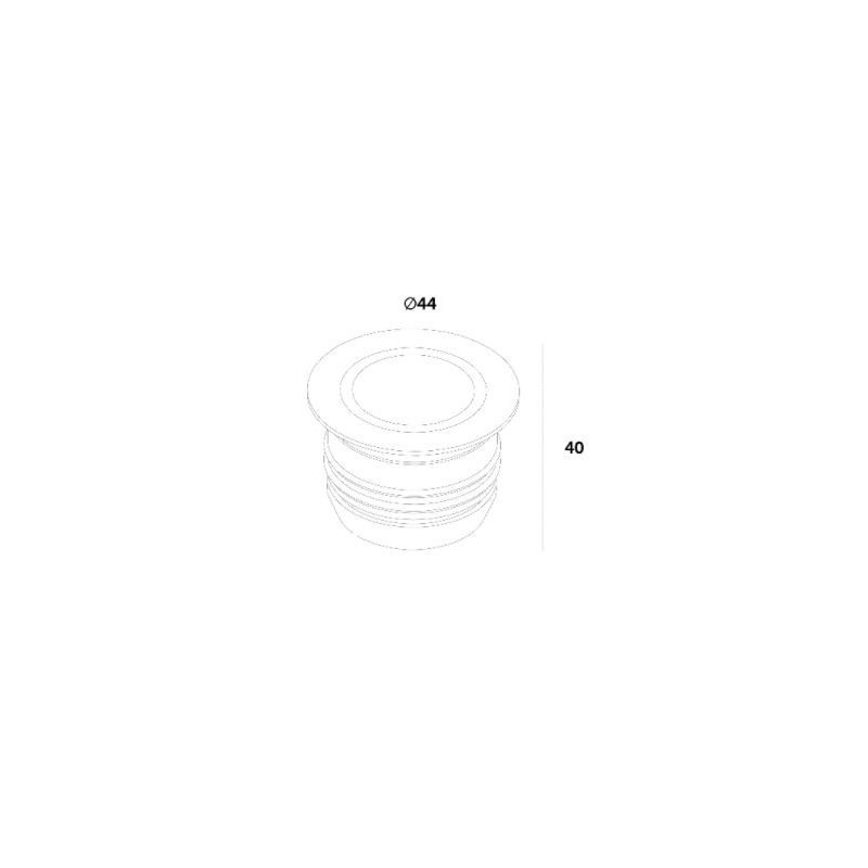 Dimensioni Faretto ad incasso per esterno calpestabile 2 W 4000 K Luce naturale IP67 Cerchio Playled AL2CRN