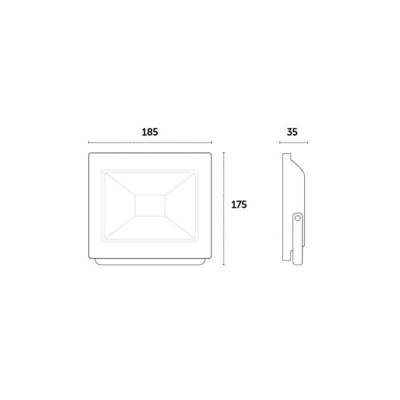 Dimensioni Proiettore da esterno orientabile 35 W 4000 K Luce naturale IP 66 Compat Playled VR35BN
