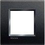 Placca quadra 2 moduli antracite Bticino Livinglight LNA4802AR