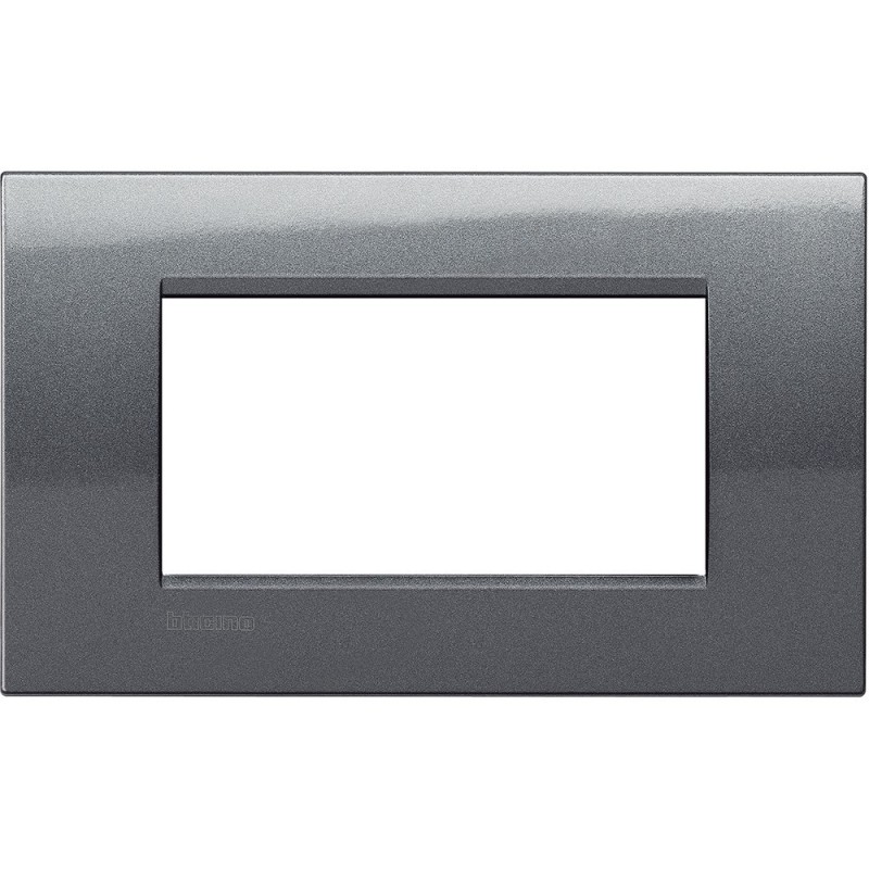 Placca Acciaio 4 posti quadra Bticino LivingLight LNA4804AC