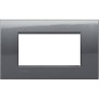 Placca Acciaio 4 posti quadra Bticino LivingLight LNA4804AC
