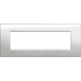 Placca Argento Lunare 7 posti quadra Bticino LivingLight LNA4807GL