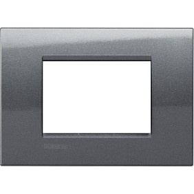 Placca Acciaio 3 posti quadra Bticino Living Light LNA4803AC