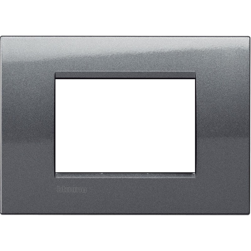 Placca Acciaio 3 posti quadra Bticino Living Light LNA4803AC