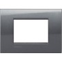 Placca Acciaio 3 posti quadra Bticino Living Light LNA4803AC