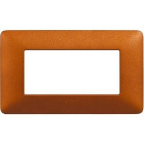 Placca Bticino Matix 4 moduli Rosso Terra AM4804TRT
