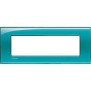 Placca 7 posti quadra verde deep LivingLight Bticino LNA4807VD