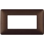 Placca Bticino Matix Marrone Caffè 4 moduli AM4804TGG